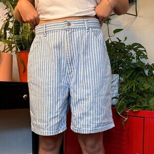 Vintage Lee Railroad Stripe Denim Shorts